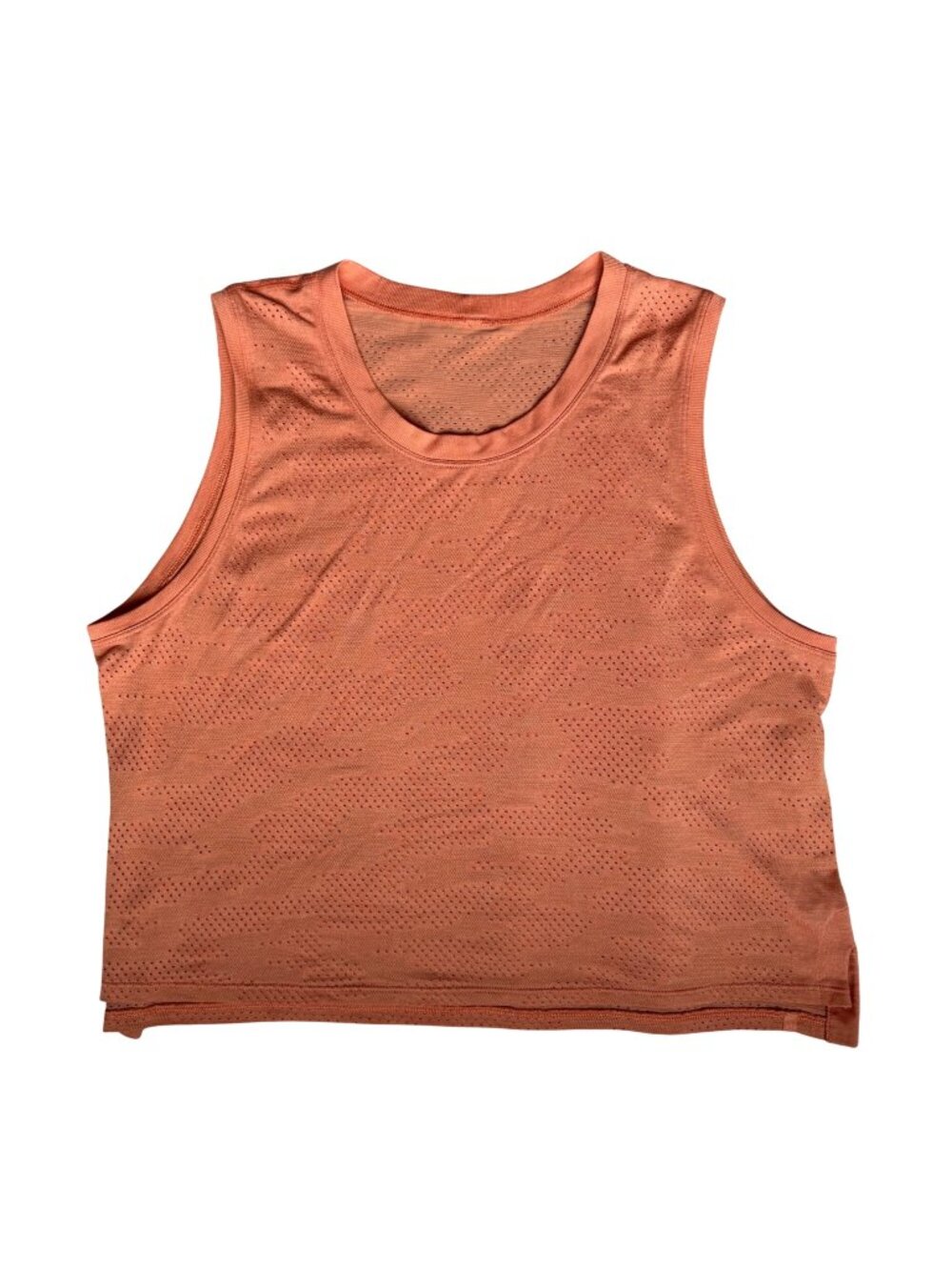 Lululemon Train to Be Tank Size XL ? Dot Camo Golden Apricot Orange Crop
